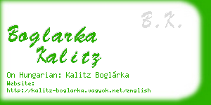 boglarka kalitz business card